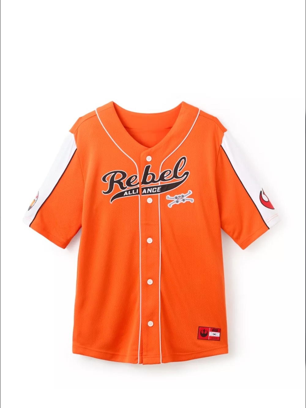 Star Wars Orange Rebel Alliance Baseball Jersey Adult Medium